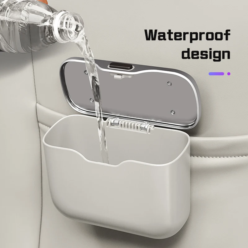 Waterproof Car Trash Can With Lid - Cestino per Rifiuti da Auto Portatile,