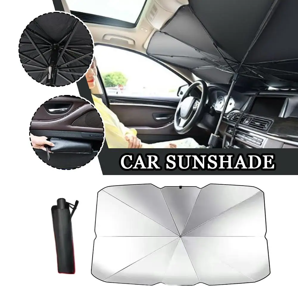 Car Sunshade Windshield Umbrella Foldable - Parasole Pieghevole Multifunzione per Parabrezza Auto,
