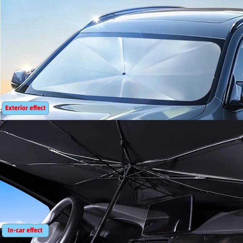 Car Sunshade Windshield Umbrella Foldable - Parasole Pieghevole per Parabrezza Auto, Protezione