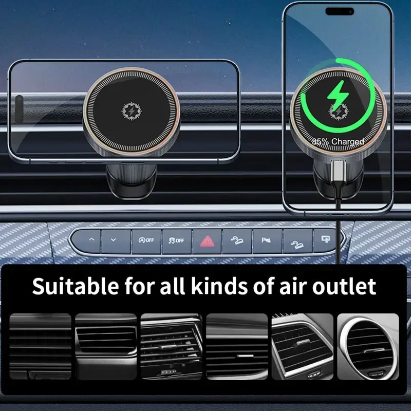 Magnetic Phone Holder For Car Vent - Caricatore Wireless Magnetico per Auto 15W