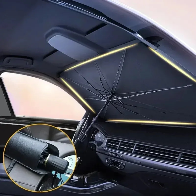 Ombrello Retrattile Anti-UV pe - Car Sunshade Windshield Umbrella Foldable recensione e prezzo