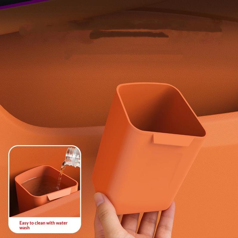 Nuovo Portabicchieri in Silico - Waterproof Car Trash Can With Lid recensione e prezzo