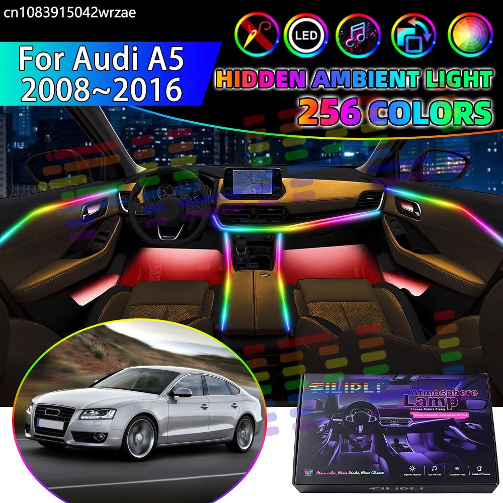 Per Audi A5 2008~2016 8T 8F MK - Led Ambient Interior Car Lights App Control recensione e prezzo